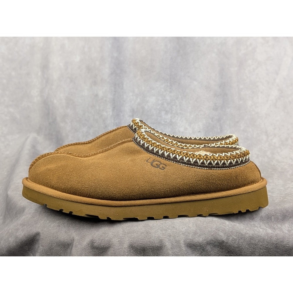 UGG Tasman Chestnut Suede Sheepskin Slippers Mens 8‎ 5950 Brown Slip On Shoes